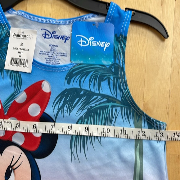 NWT DISNEY MICKEY & MINNIE MOUSE TANK DRESS GIRLS M 7-8 BEACHY SUMMER STRETCH - Picture 5 of 8